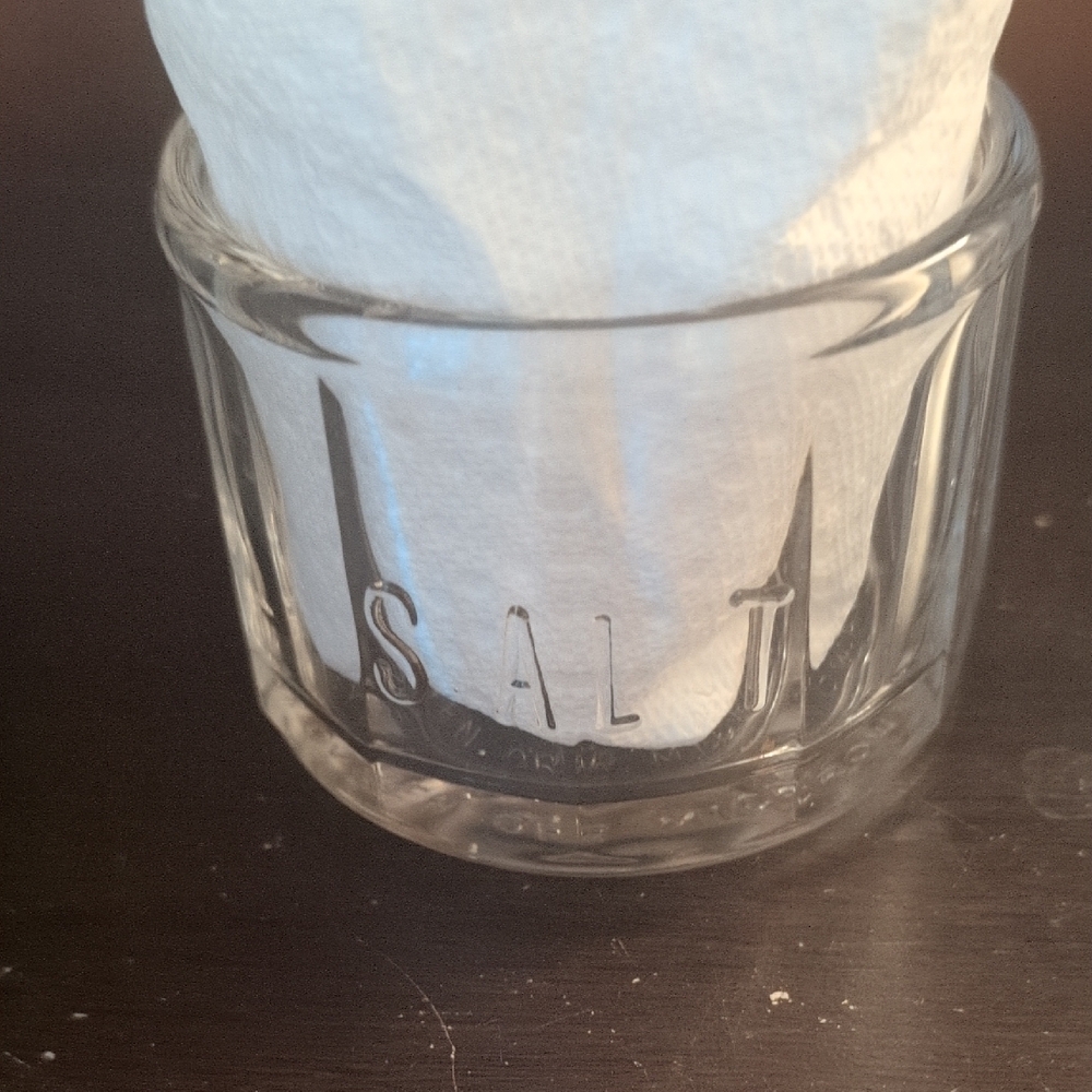Vintage Anchor Hocking Fire King Glass Salt Cellar without Lid